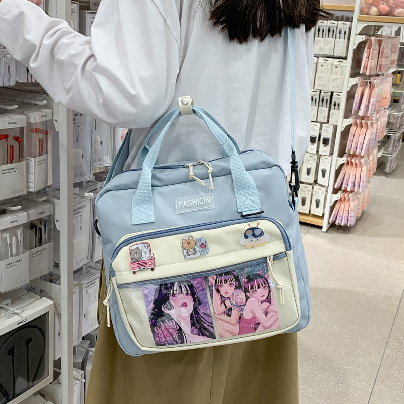 Multi-purpose Women Backpack Bag Female Cute Transparent Jelly School Backpacks for Teens Harajuku Kawaii Small Travel Bags