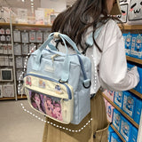 Multi-purpose Women Backpack Bag Female Cute Transparent Jelly School Backpacks for Teens Harajuku Kawaii Small Travel Bags