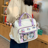 Multi-purpose Women Backpack Bag Female Cute Transparent Jelly School Backpacks for Teens Harajuku Kawaii Small Travel Bags