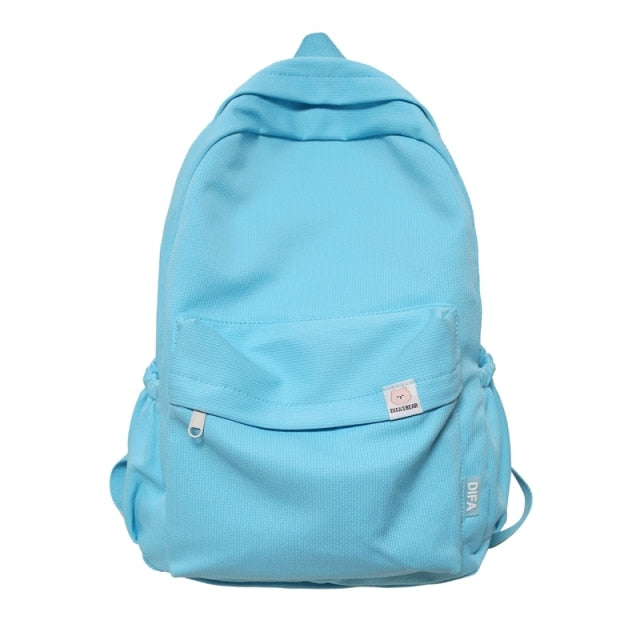 Kylethomasw New Waterproof Nylon Women Backpack Female Travel Bag Backpacks Schoolbag for Teenage Girls Solid Color Bookbag Mochila Bookbag