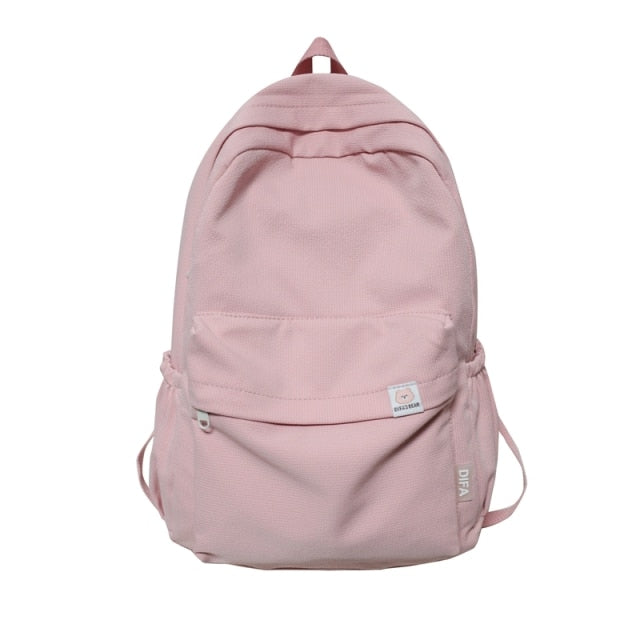 Kylethomasw New Waterproof Nylon Women Backpack Female Travel Bag Backpacks Schoolbag for Teenage Girls Solid Color Bookbag Mochila Bookbag