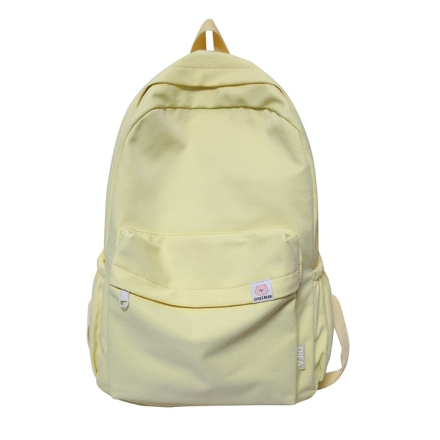 Kylethomasw New Waterproof Nylon Women Backpack Female Travel Bag Backpacks Schoolbag for Teenage Girls Solid Color Bookbag Mochila Bookbag