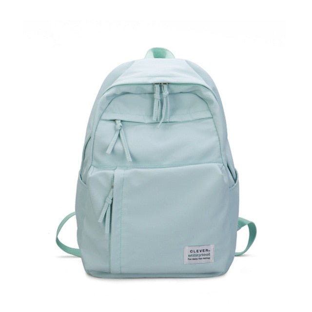 Kylethomasw Big College Leisure Schoobag Large Girls School Bags for Teenagers Backpacks Nylon Waterproof Teen Student Book BagBlue New