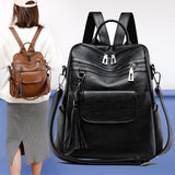 New Women Backpack Multifunction Fashion Bags Designer High Quality Leather Female Shoulder Bag Girl School Bag Travel Backpacks