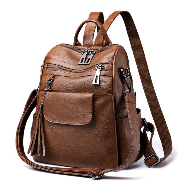 New Women Backpack Multifunction Fashion Bags Designer High Quality Leather Female Shoulder Bag Girl School Bag Travel Backpacks