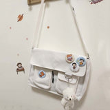 Waterproof Canvas Messenger Bag Women Large Capacity Crossbody Bags Outdoor School Student Book Computer Laptop Shoulder Bag