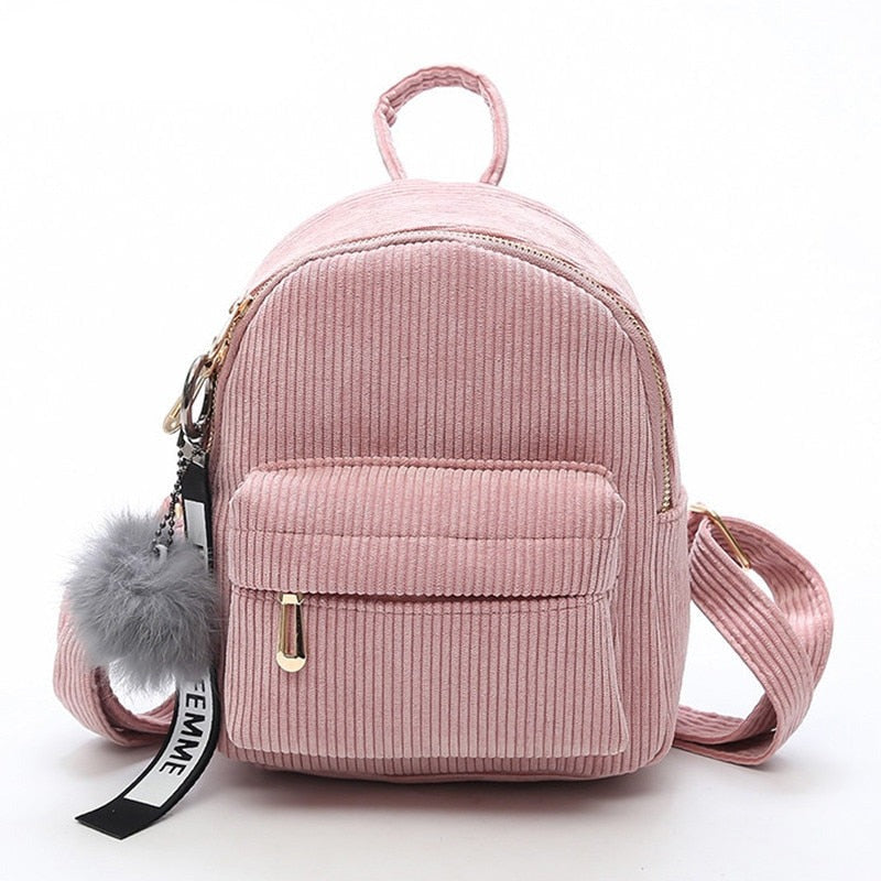 Cute velvet Backpack For Teenagers Children Mini Back Pack Kawaii Girls Kids Small Backpacks female Packbags Fur ball school bag