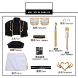 KYLETHOMASW  -  Rumi Zoey Mira Cosplay , Costume Wig Women Black Golden Suit Halloween Party Role Playing Outfit