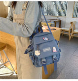 KYLETHOMASW  -  Students Backpack for girl Cute Schoolbag Lady Fashion Shoulder Bag Korean Trend Middle High School