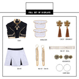 KYLETHOMASW  -  Rumi Zoey Mira Cosplay , Costume Wig Women Black Golden Suit Halloween Party Role Playing Outfit