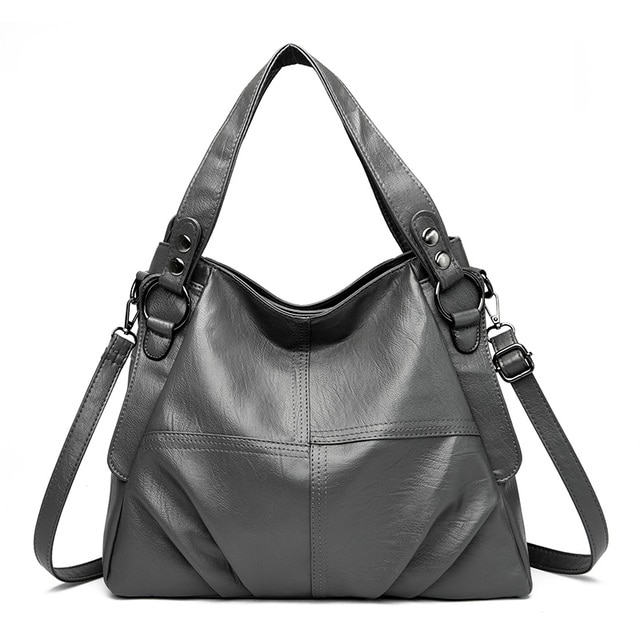 Kylethomasw Soft Leather Luxury Handbags Women New Casual Tote Bag Designer Ladies Large Shoulder Crossbody Handbag Sac for Female Patchwork
