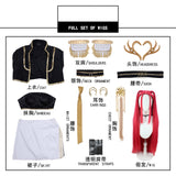 KYLETHOMASW  -  Rumi Zoey Mira Cosplay , Costume Wig Women Black Golden Suit Halloween Party Role Playing Outfit