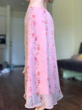 KYLETHOMASW  -  Vintage Sweet Floral Print Mesh Maxi Skirt For Women Beach Holiday Vacation Date Outfits Spring Summer Valentine Day