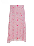 KYLETHOMASW  -  Vintage Sweet Floral Print Mesh Maxi Skirt For Women Beach Holiday Vacation Date Outfits Spring Summer Valentine Day