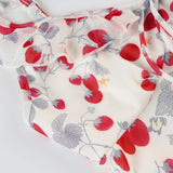 KYLETHOMASW  -  Vacation Vintage Strawberry Print Ruffle Slip Maxi Dress For Women French Beach Holiday Date Valentine Day Spring Summer