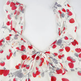KYLETHOMASW  -  Vacation Vintage Strawberry Print Ruffle Slip Maxi Dress For Women French Beach Holiday Date Valentine Day Spring Summer