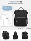 Kylethomasw Laptop Backpack for Women Water Resistant Travel Work Backpacks Purse Stylish Business Teacher Nurse Computer Bag with USB Port