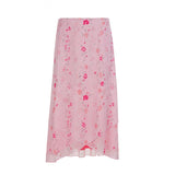 KYLETHOMASW  -  Vintage Sweet Floral Print Mesh Maxi Skirt For Women Beach Holiday Vacation Date Outfits Spring Summer Valentine Day