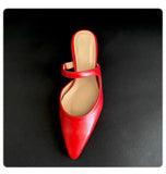 KYLETHOMASW  -  South Korea Net Red Pointed Half Slippers Summer New Silver Color Baotou Flat Slipper Women's Slipper Lazy