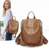 Kylethomasw Luxury Genuine Leather Women's Backpack High Quality Fashion Cowhide Backpacks Women Casual Large Capacity Shoulder Bags