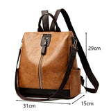 Kylethomasw Fashion Anti-theft Women Backpacks Famous Brand High Quality PU Leather Travel Backpack Ladies Large Capacity Shoulder Handbags