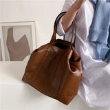 KIylethomasw Women Large Soft Tote Bag Faux Leather Shoulder Bag Green White Brown Summer