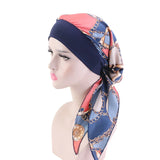 Kylethomasw Women  Pre-tied Bandana Elastic Inner Hijabs Hat Pastoral Style Lady Hair Bands Muslim Turban Hijabs Hats Indian Caps Wrap Cap