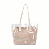 Kylethomasw -  Pvc Shoulder Bag Luxury Fashion Beach Vacation Bag Designer Big Bag Summer Tote Handbag For Women Large Capacity Transparent