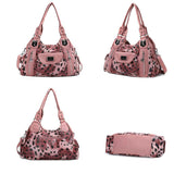Kylethomasw Women Soft PU Leather Handbags Luxury Large Capacity Shoulder Bags Multi-pocket Shopping Crossbody Bag Fashion Leopard Tote Bags