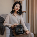 Kylethomasw  Women Shoulder Bags Korean Style Metal Buckle Clip Ladies Handbags PU Leather Lady Sling Bag Female Crossbody Bag Purses