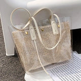 Kylethomasw -  Pvc Shoulder Bag Luxury Fashion Beach Vacation Bag Designer Big Bag Summer Tote Handbag For Women Large Capacity Transparent