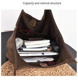 KIylethomasw Women Design Suede Shoulder Bag Hand Bags for Women Mummy Handbag Big Capacity Ladies Beach Shopping Bag School Book Bag