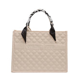 Kylethomasw Designer Plaid Quilted Women's Handbag Retro Scarf Crossbody Bag Small Square Tote