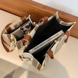 Kylethomasw Canvas Bags For Women Women's Big Capacity Purses Stripe Handbag Designer Tote Shopper Shoulder Bag Crossbody Bag for Women