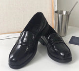 KYLETHOMASW  -  Retro Style Japanese Student Shoes Girl Lolita JK Uniform Shoes Women PU Leather Block Heels Loafers Shoes