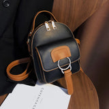 Kylethomasw Mini Backpack Women PU Leather Shoulder Bags For Teenage Girls Kids Multi-Function Small Bagpack Female Ladies School Backpacks