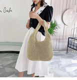 Kylethomasw Summer Straw Bag For Women Woven Handmade Handbag Large Capacity Lady Tote Vacation Beach Bag Rattan Shoulder Bag Bolsa