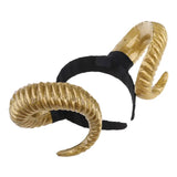Kylethomasw New Gothic Halloween Women Girls Headband Sheep Horn Forest Animal Cosplay Costume Hair Hoop Demon Evil Plastic Party Photo