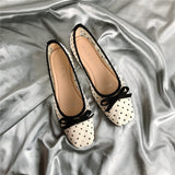 KYLETHOMASW  -  Summer Polka dot air mesh shoes women 2025 loafers sneakers woman flats espadrilles pointed toe bow-knot breathable moccasins