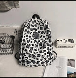 Kylethomasw Leopard Students Backpack Women's Fashion Woman Nylon Cloth Campus Style School Bags Brand Designer Female Travel Backpacks