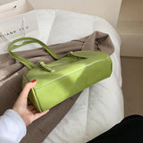 KIylethomasw Pu Leather Solid Color Shoulder Bags For Women Stylish Casual Trend Female Bag Classics Design Simple Ladies Handbag