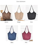 KIylethomasw Women Design Suede Shoulder Bag Hand Bags for Women Mummy Handbag Big Capacity Ladies Beach Shopping Bag School Book Bag