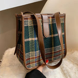 Kylethomasw Ins Niche Lattice One Shoulder New Women's High Sense Fashion Bucket Bag In Autumn And Winter Luxury Handbag