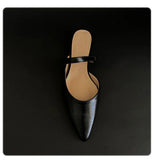 KYLETHOMASW  -  South Korea Net Red Pointed Half Slippers Summer New Silver Color Baotou Flat Slipper Women's Slipper Lazy