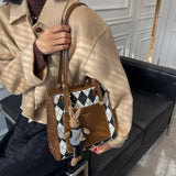 Kylethomasw Fashion Linggetuote Simple Large Capacity Designer Tote New Shoulder Autumn Winter Hand Carrying Women's Bag