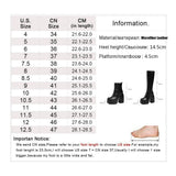 KYLETHOMASW  -  Sexy Elastic Knee-High Boots Chunky Platform High Heels Boots Women Black Zipper Punk Shoes Women Winter Fashion Botas de mujer