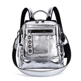 Kylethomasw Glitter Backpack Women Shoulder bag Multifunction Backpacks For Teenage Girls Schoolbag Female Rucksack Travel Bag Silver