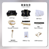 KYLETHOMASW  -  Rumi Zoey Mira Cosplay , Costume Wig Women Black Golden Suit Halloween Party Role Playing Outfit