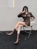 KYLETHOMASW  -  Keara Pointed Toe Ankle Boots