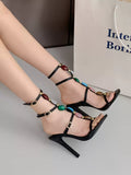 KYLETHOMASW  -  Nitara Gemstone Strappy Heels